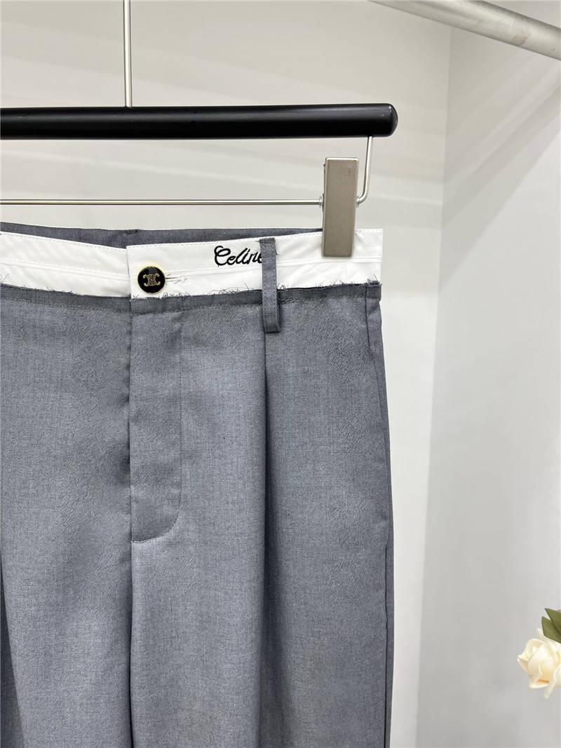 celine contrast waistline casual pants replica clothing sites