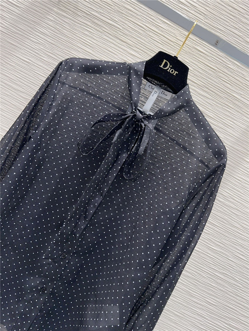 D10r polka dot ribbon shirt cheap replica designer clothes