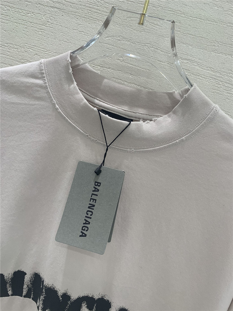 Ba1en*iaga dot letter print t-shirt replica clothes