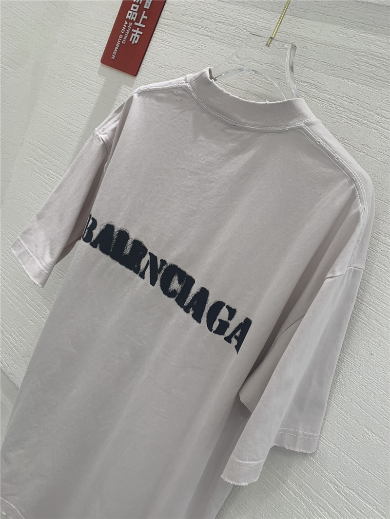 Ba1en*iaga dot letter print t-shirt replica clothes