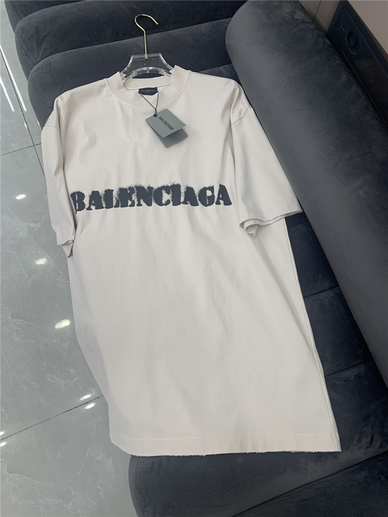 Ba1en*iaga dot letter print t-shirt replica clothes