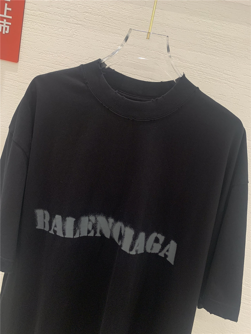 Ba1en*iaga dot letter print t-shirt replica clothes