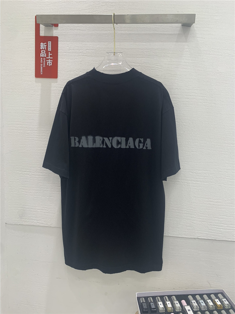 Ba1en*iaga dot letter print t-shirt replica clothes