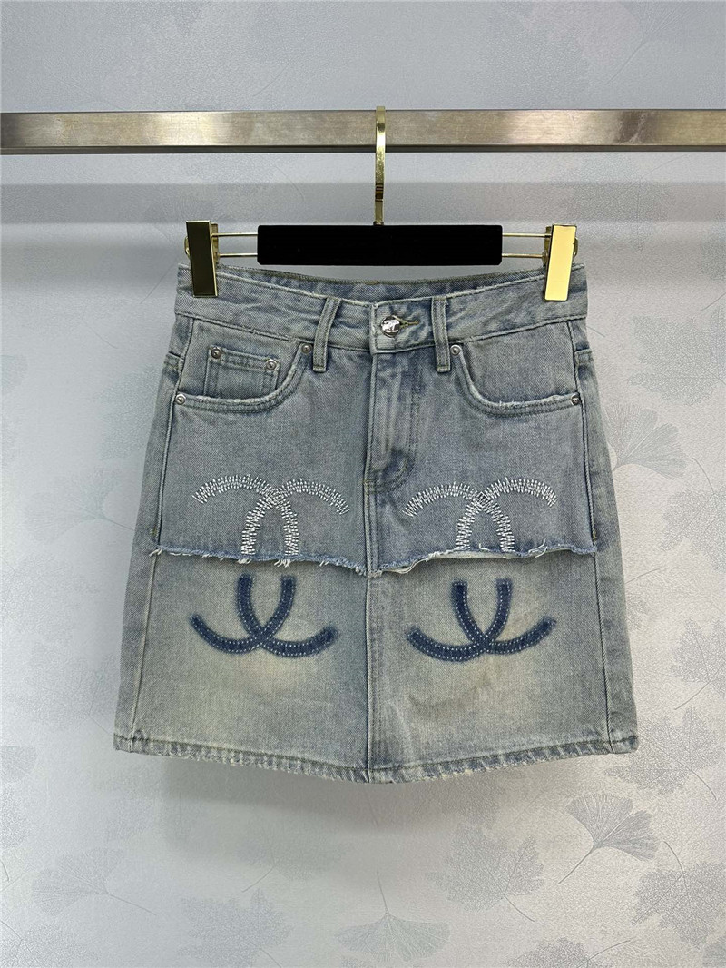Chanel new denim skirt replicas clothes
