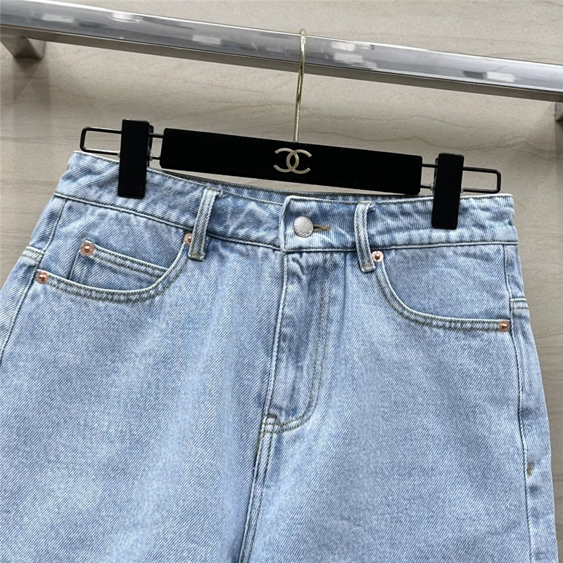 A1exa*der wang hollow embroidered denim shorts replica clothes