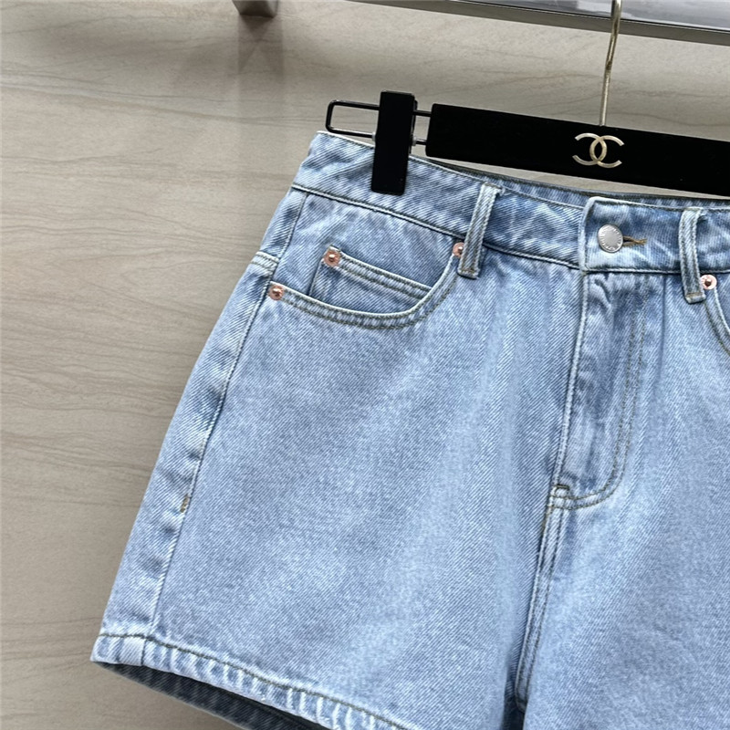 A1exa*der wang hollow embroidered denim shorts replica clothes