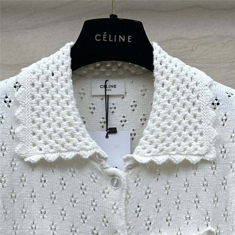 celine knitted short-sleeved top replica clothes