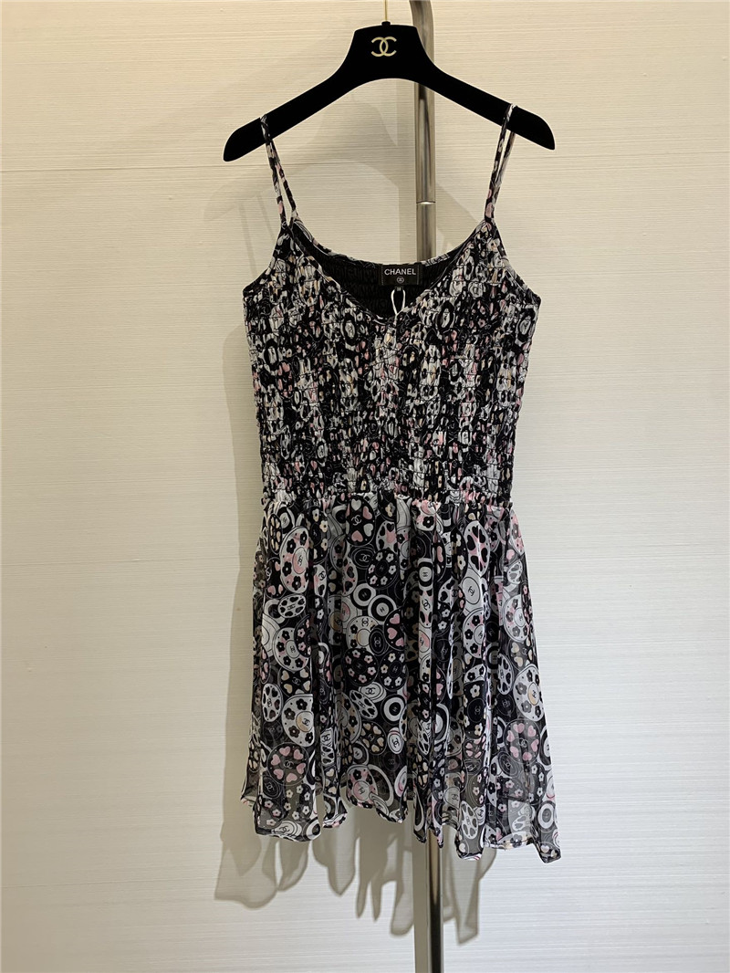 Chanel printed suspender skirt replica clothing sites