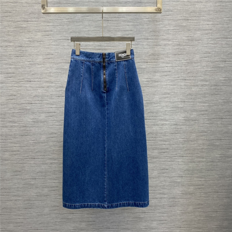 F**di front slit hardware decorative skirt replicas clothes