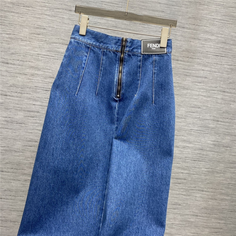 F**di front slit hardware decorative skirt replicas clothes