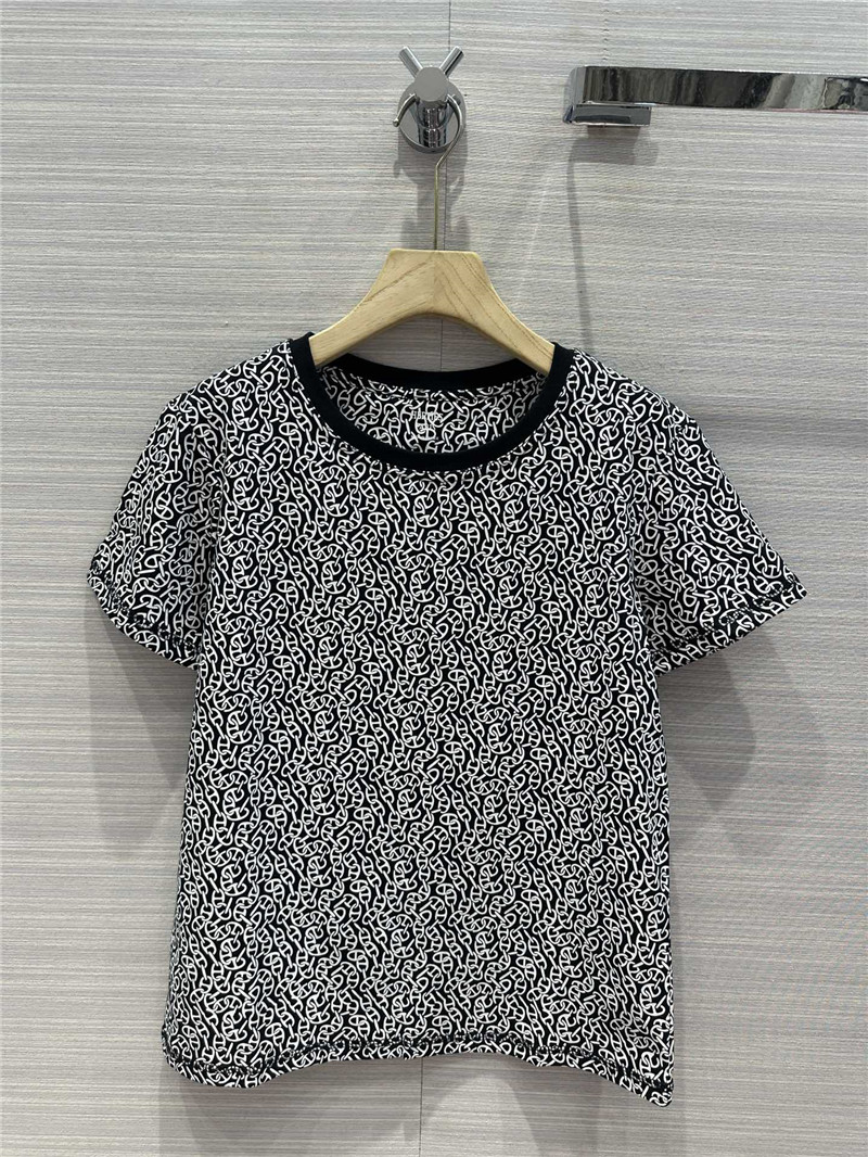 Hermes classic crew neck printed T-shirt replica clothing sites