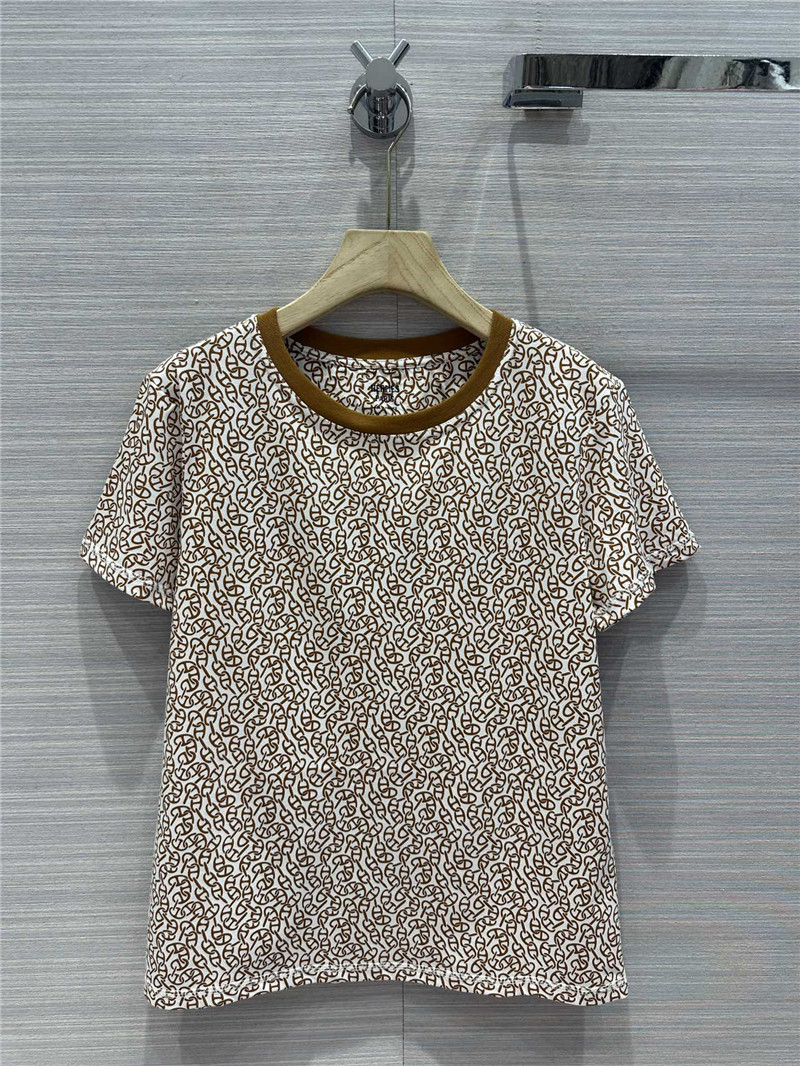 Hermes classic crew neck printed T-shirt replica clothing sites