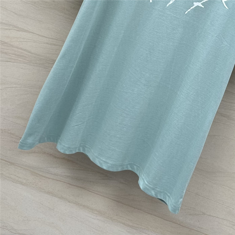 D10r logo letter print cotton t-shirt replicas clothes