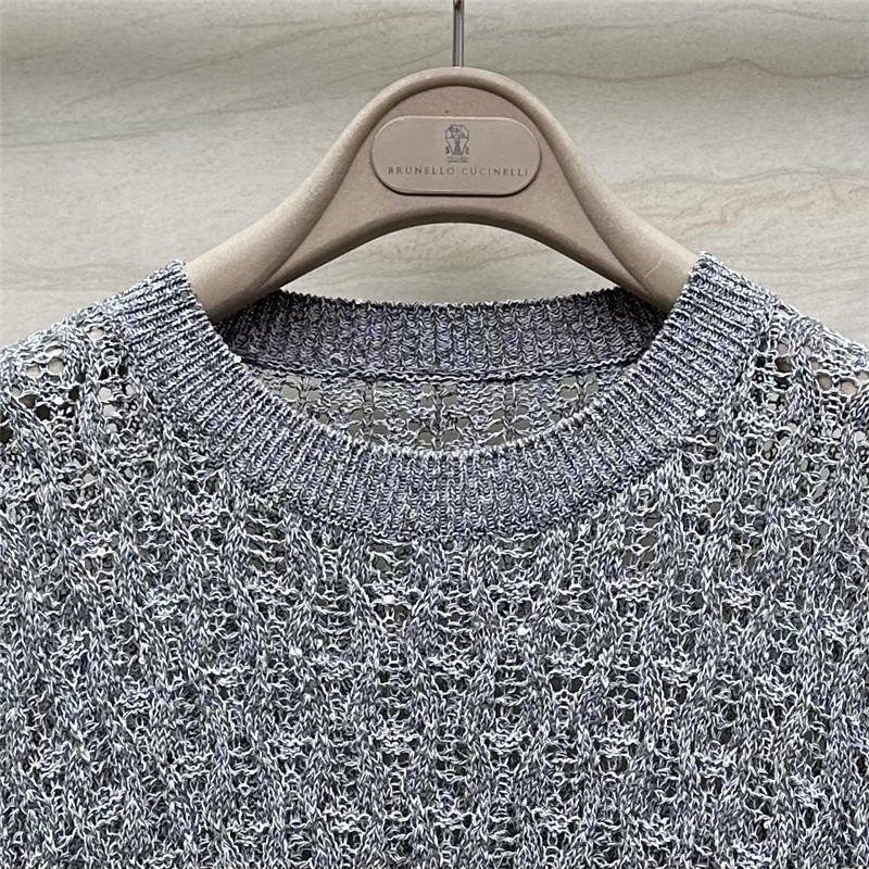 BC Hand Crochet Knit Sweater Grey