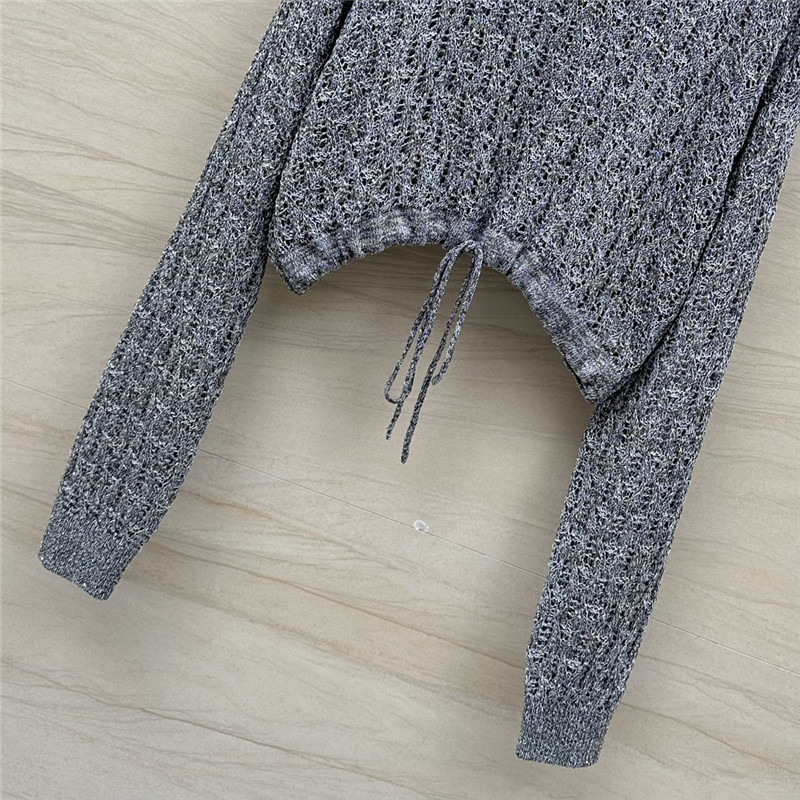 BC Hand Crochet Knit Sweater Grey