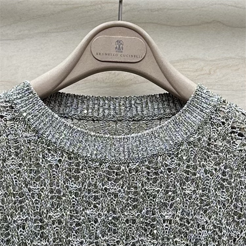 BC Hand Crochet Knit Sweater Ash