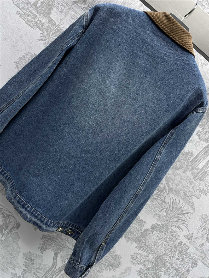 Va1e*ntin0 washed denim jacket replica d&g clothing