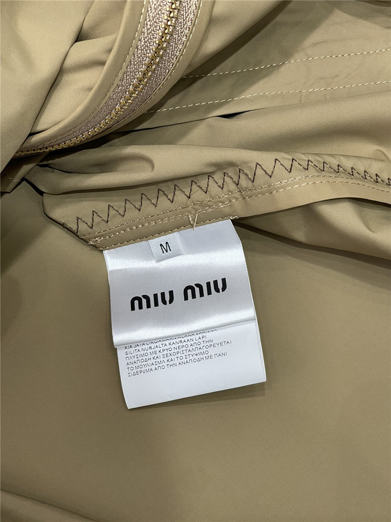M1um1u zippered nylon sun protection jacket and skirt suit