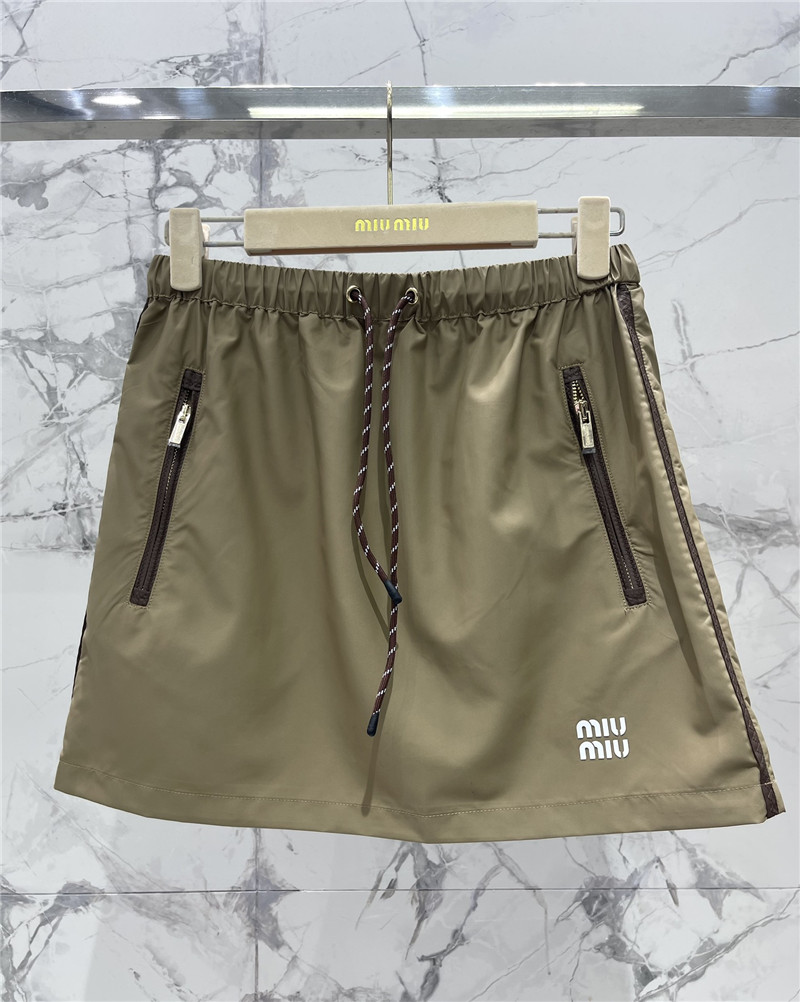 M1um1u zippered nylon sun protection jacket and skirt suit