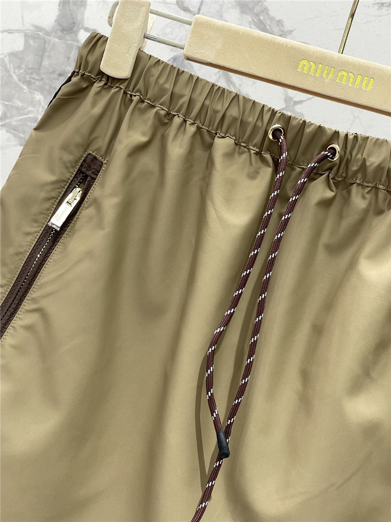 M1um1u zippered nylon sun protection jacket and skirt suit