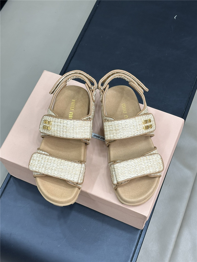 M1um1u woven sandals best replica shoes website
