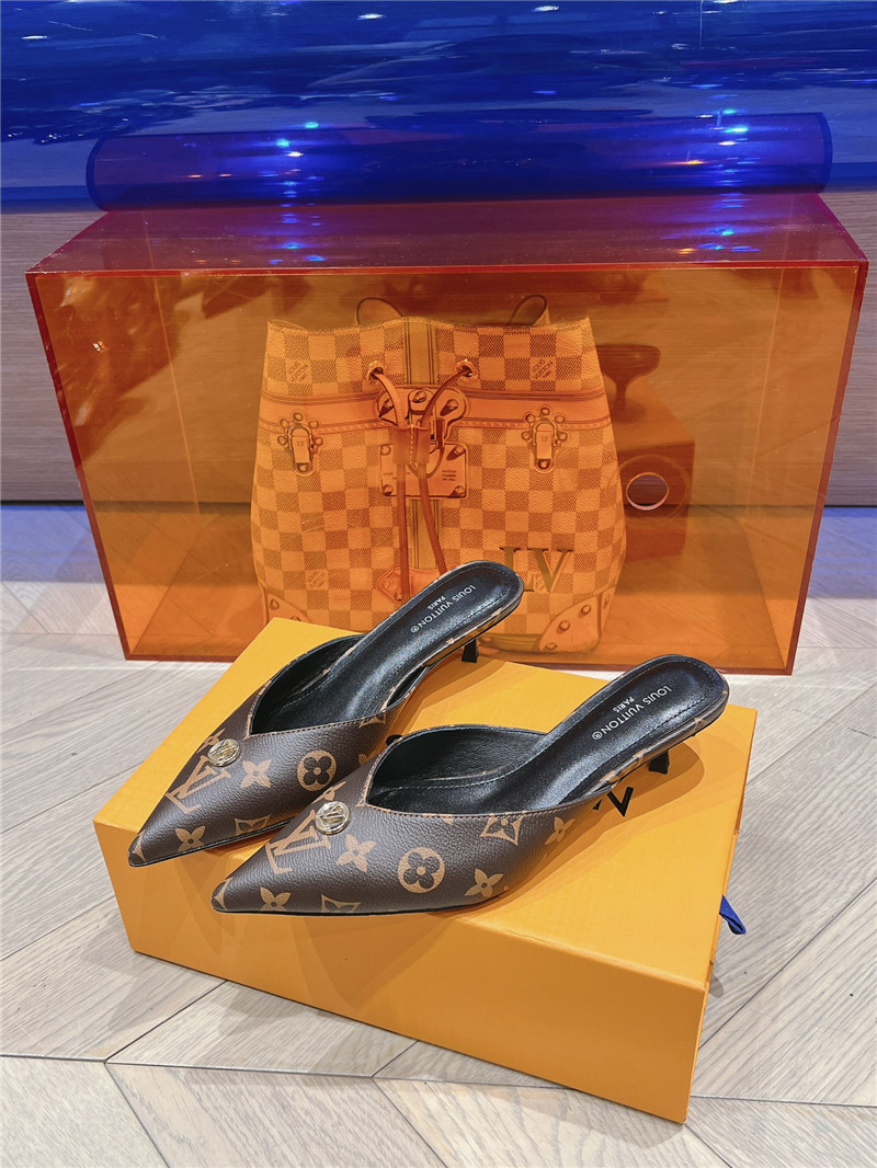louis vuitton LV pointed toe high heel sandals replica shoes