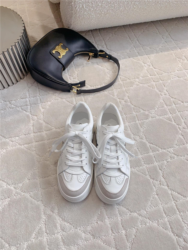 D10r platform green sneakers in white