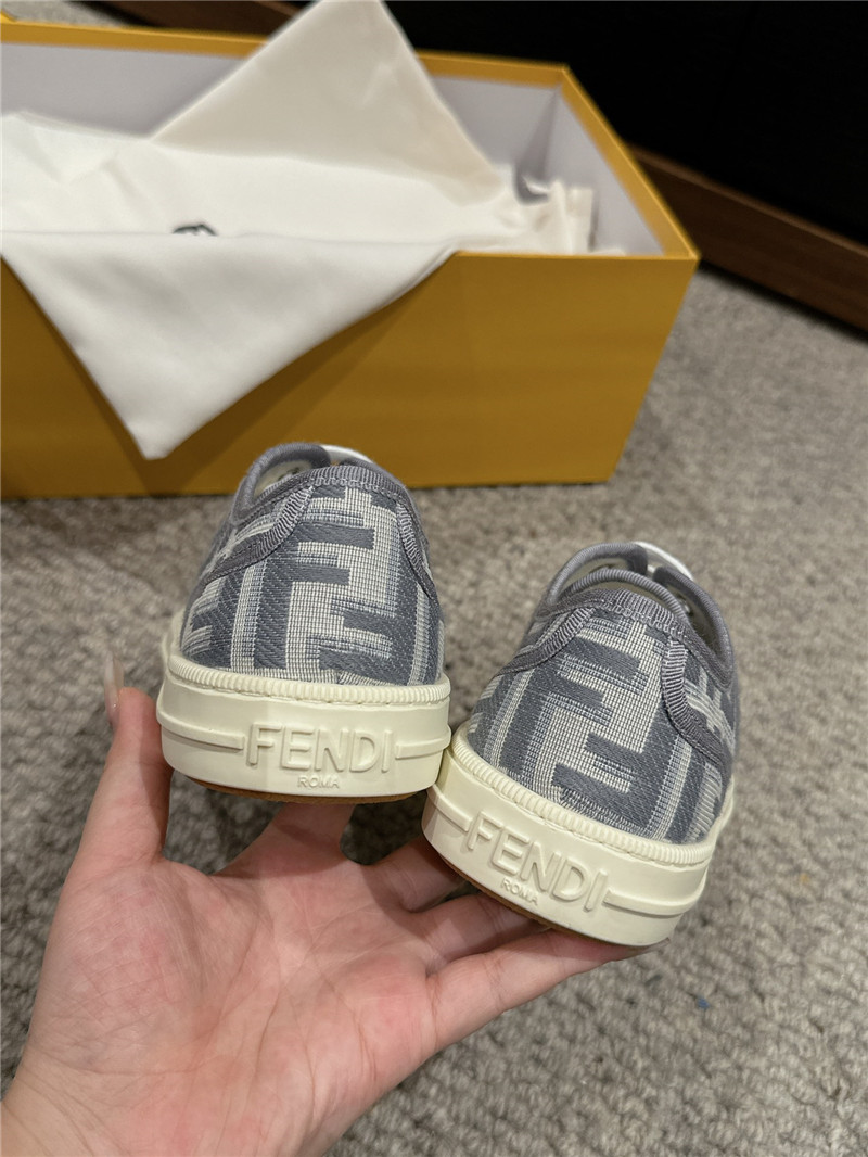 F**di ff lace-up canvas sneakers