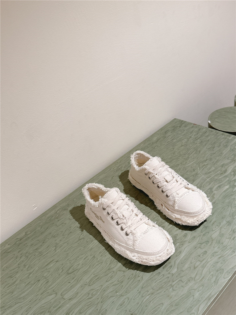 Dior FF Lace-Up Canvas Sneakers