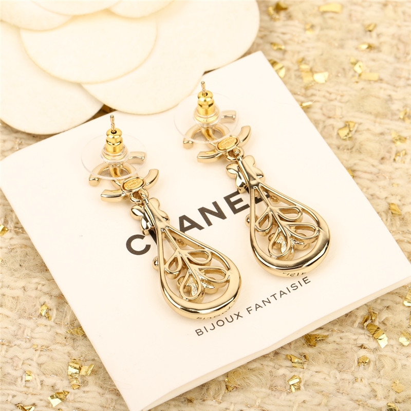 Ch**el small flower double c earrings