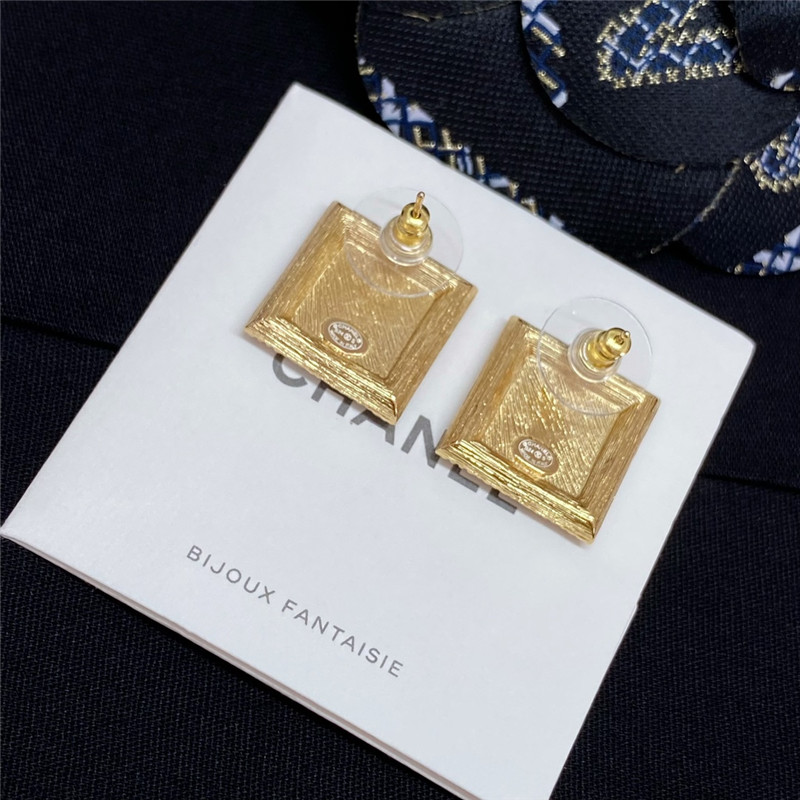 Ch**el pink square earrings