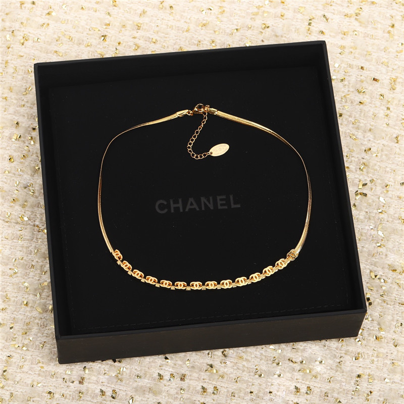 Ch**el gold c snake bone chain bracelet