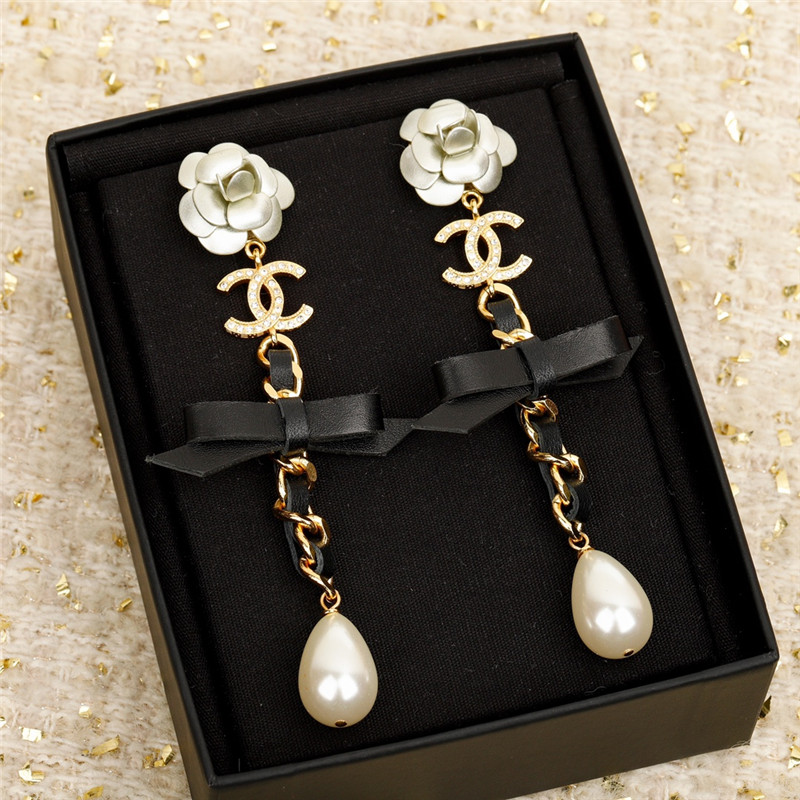 Ch**el camellia series earrings