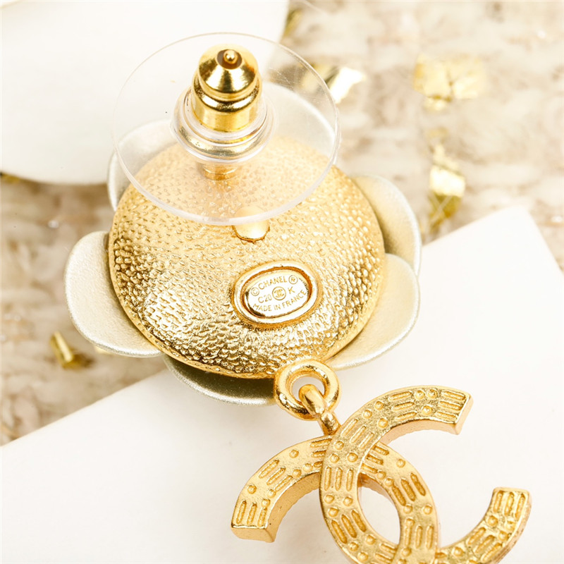 Ch**el camellia series earrings