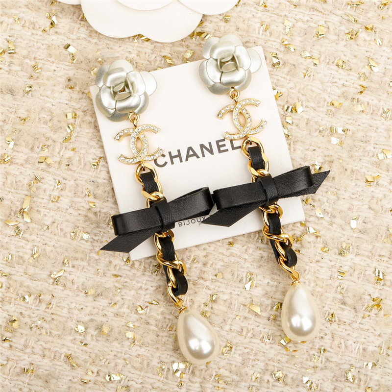 Ch**el camellia series earrings