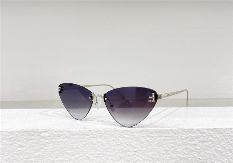 fendi rimless cat eye sunglasses