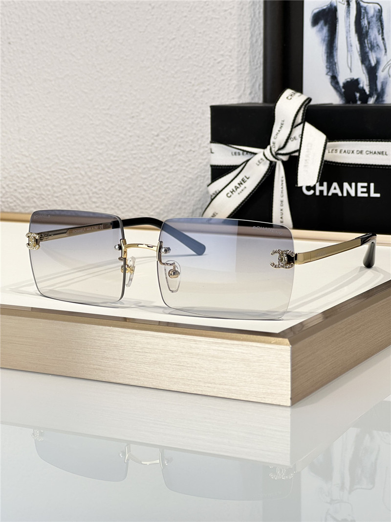 Ch**el new rimless mid-century style sunglasses