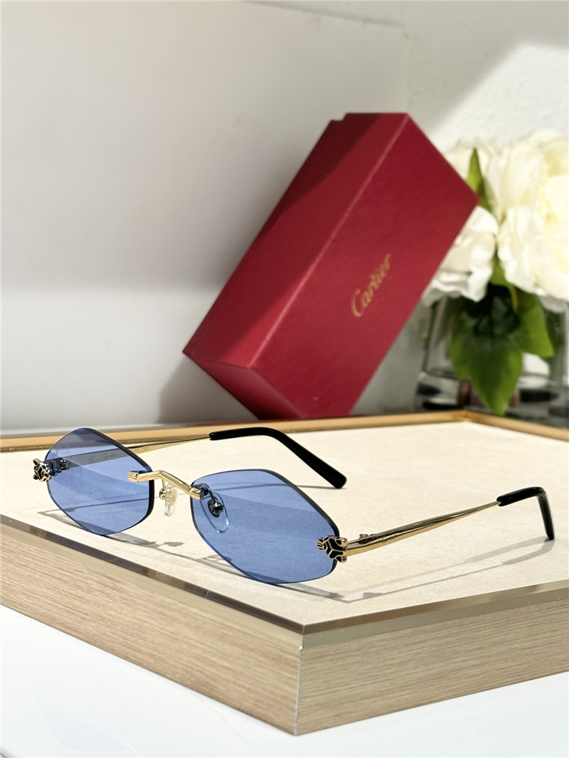 C a r t i e r Irregular rimless sunglasses