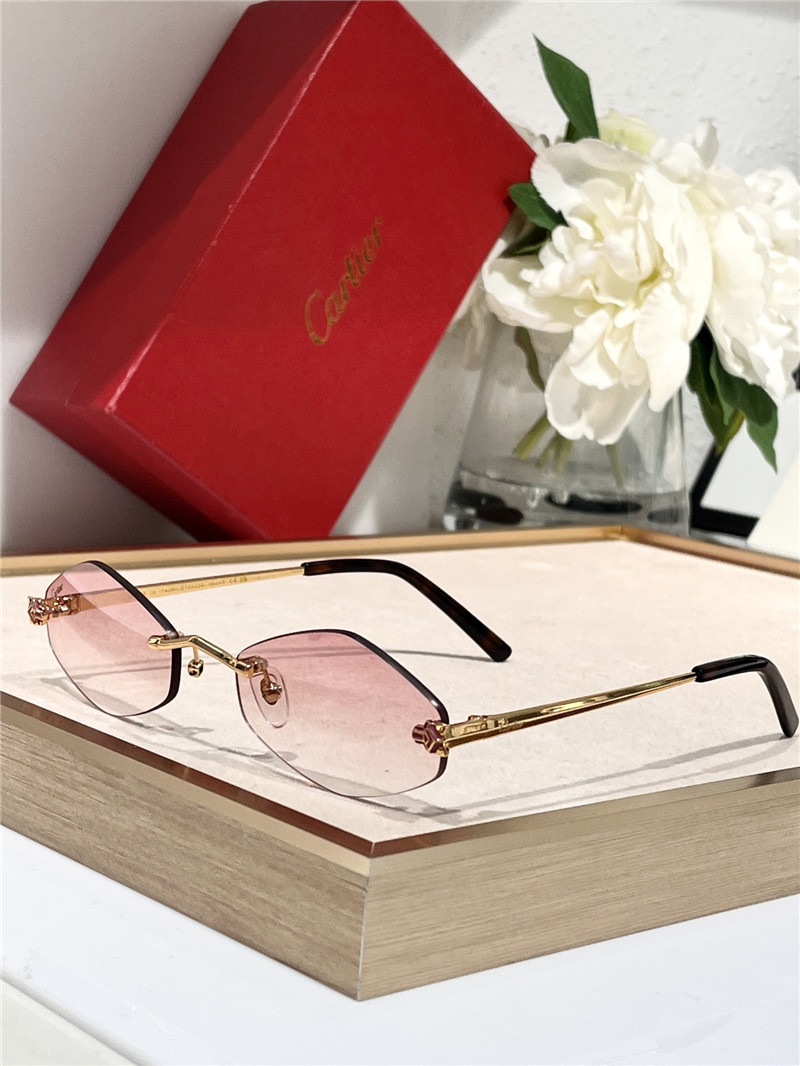 C a r t i e r Irregular rimless sunglasses