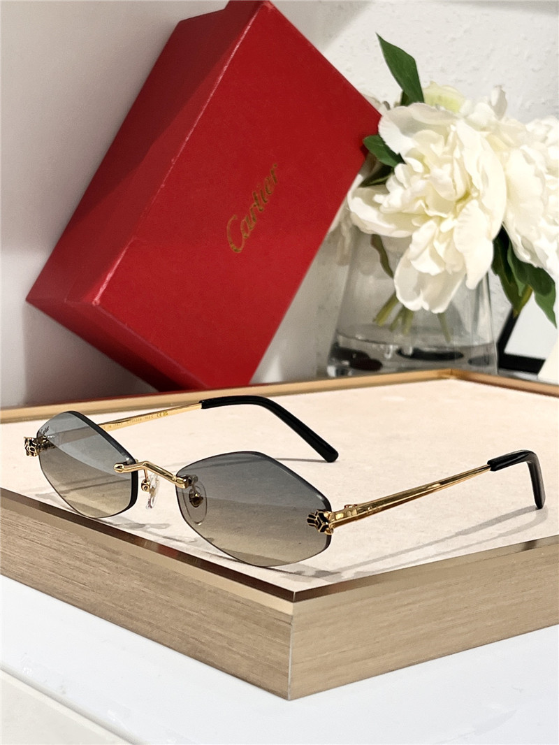 C a r t i e r Irregular rimless sunglasses