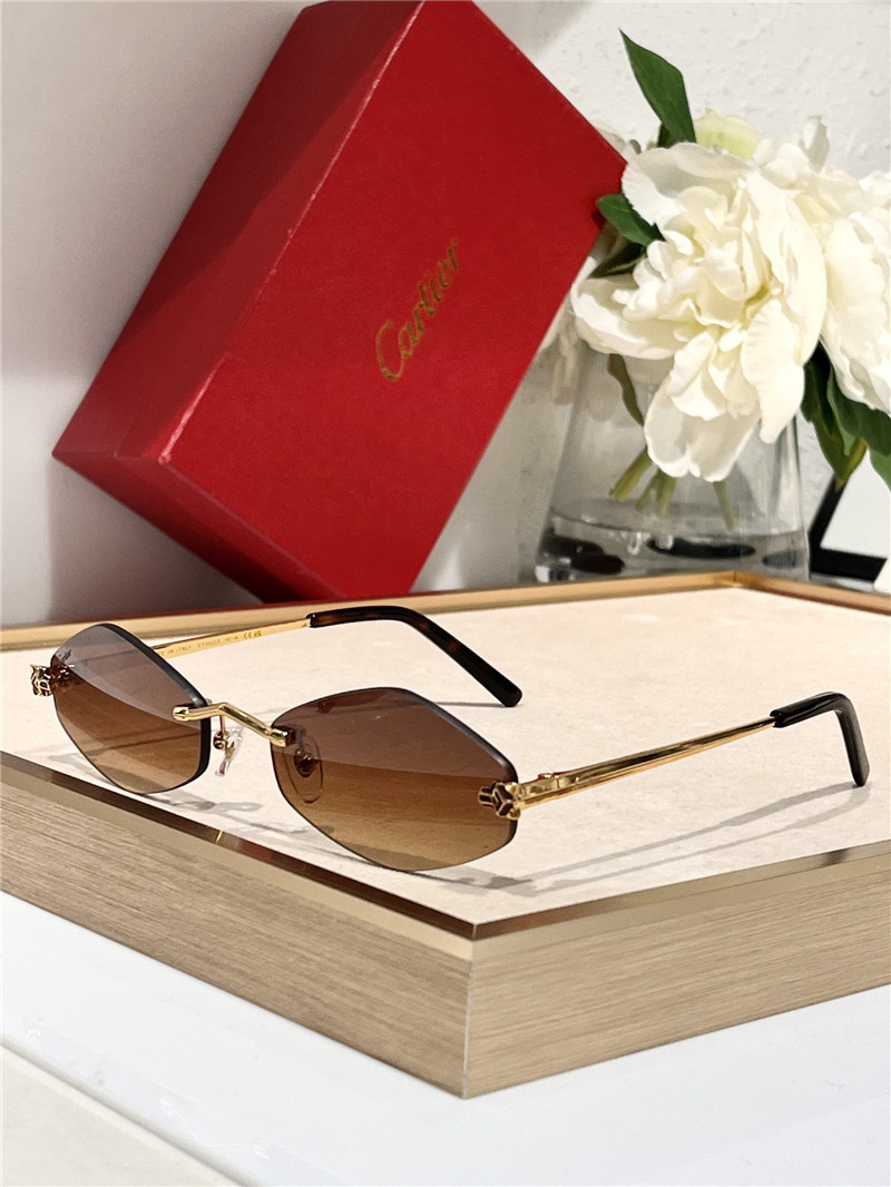 C a r t i e r Irregular rimless sunglasses