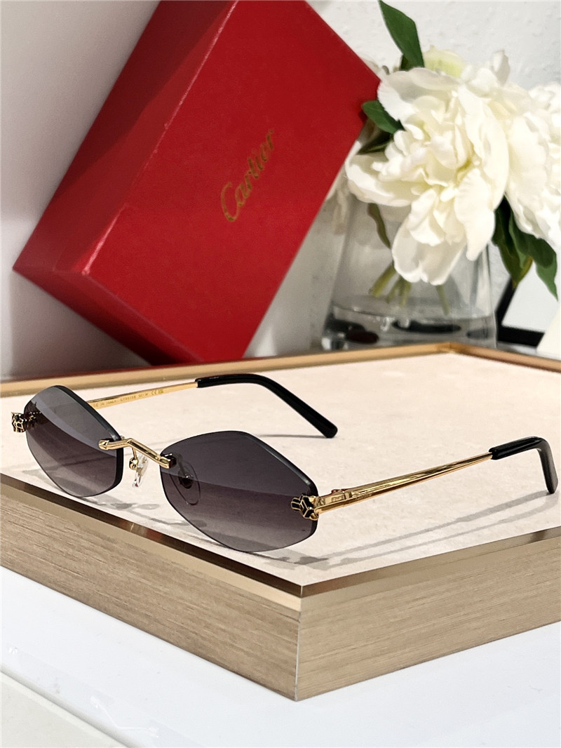 C a r t i e r Irregular rimless sunglasses