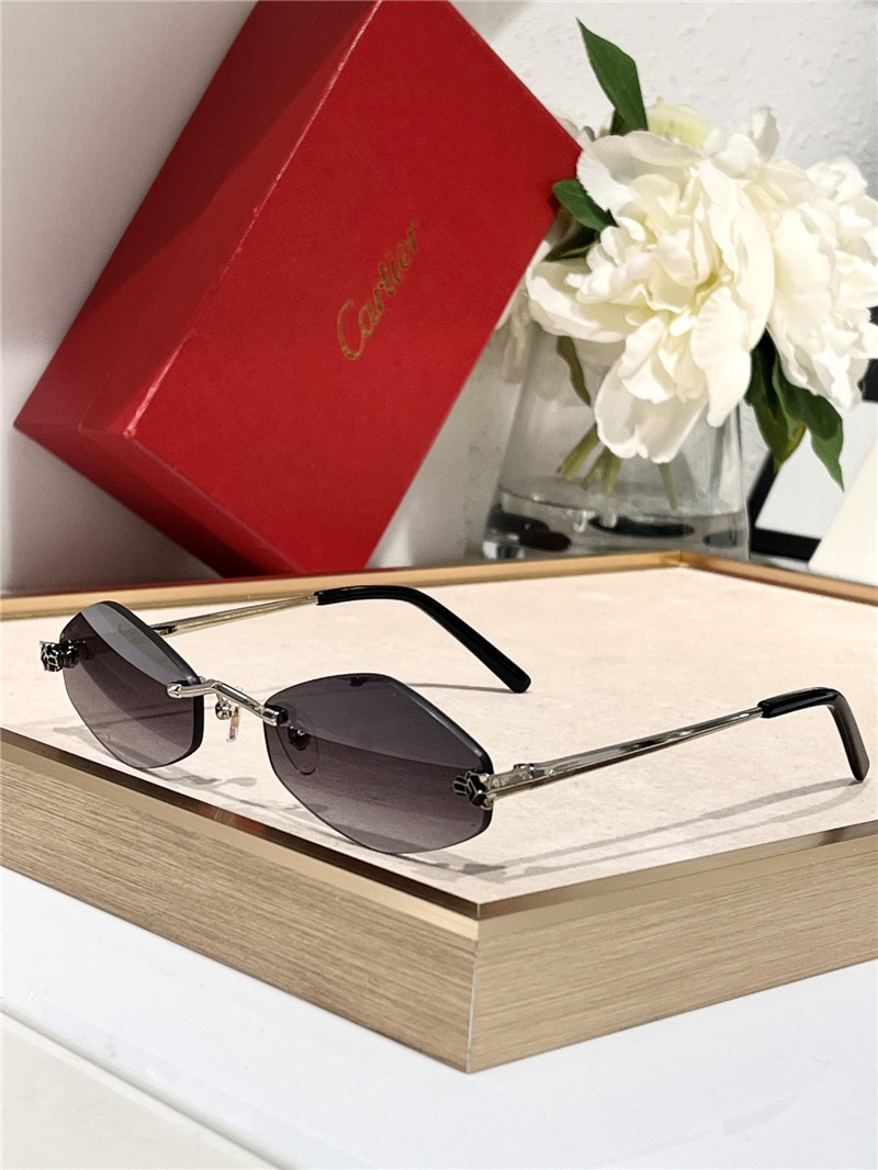 C a r t i e r Irregular rimless sunglasses