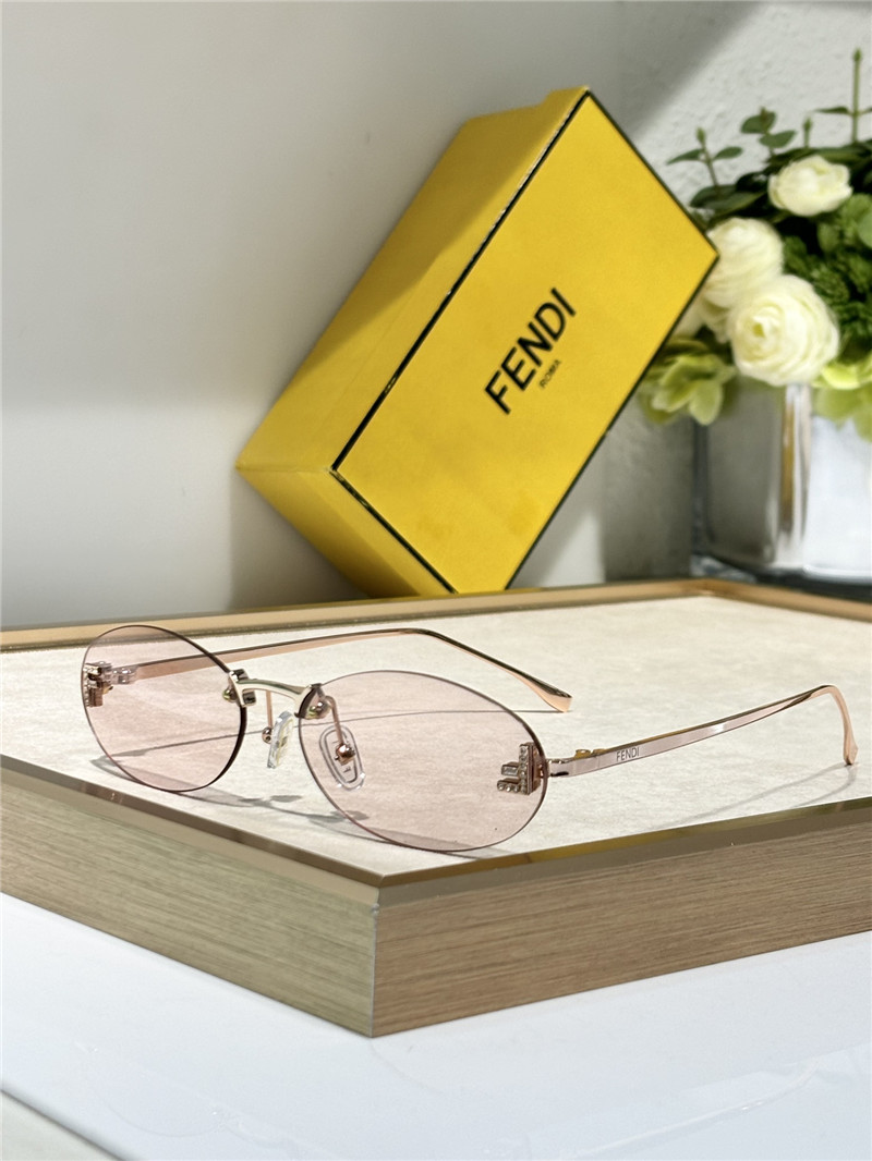 fendi oval diamond logo sunglasses