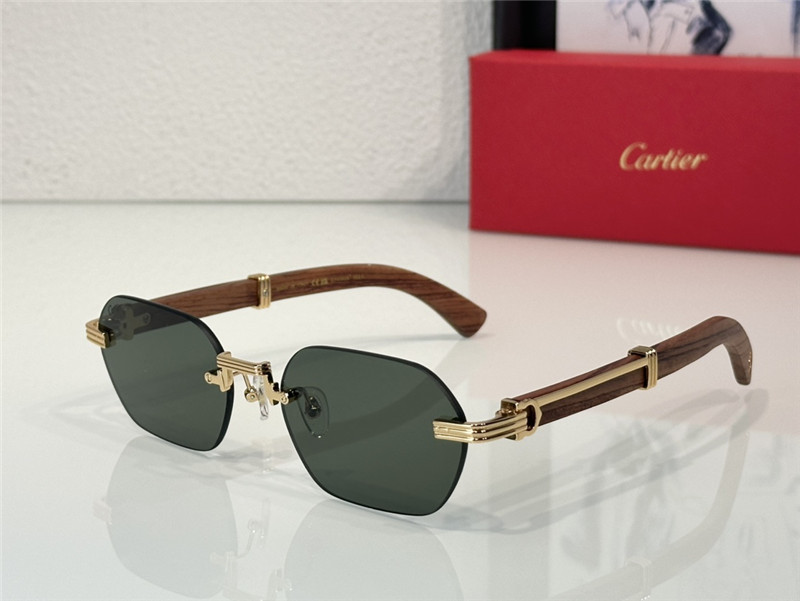C a r t i e r new frameless wooden leg sunglasses