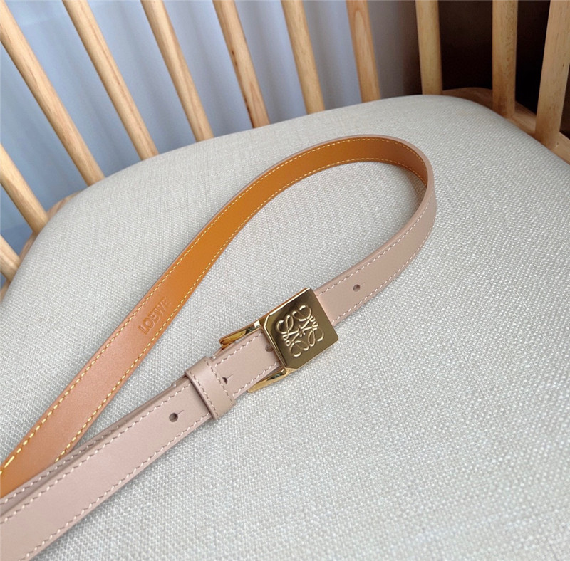 L0ew* leather narrow belt