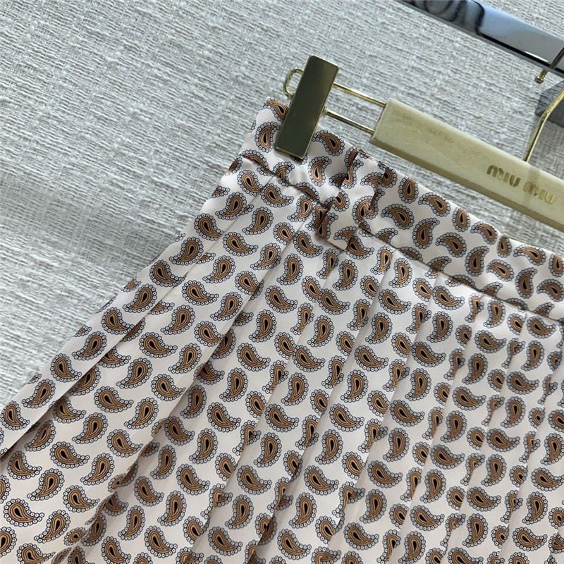 M1um1u paisley pattern shirt suit replica clothes