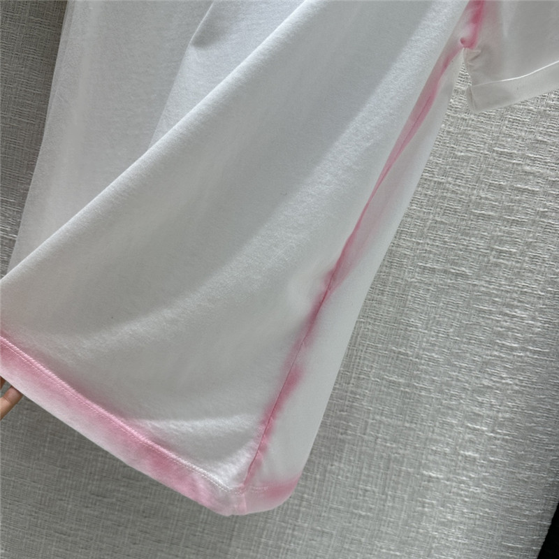 D10r pink bee logo velvet printed t-shirt replica clothing