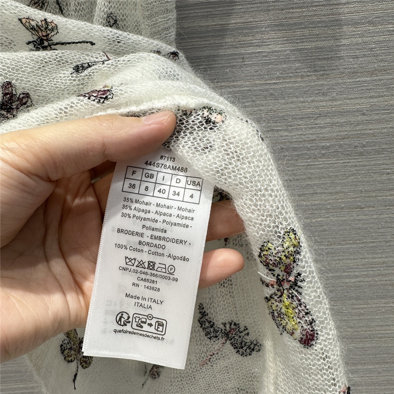 D10r mohair embroidered knitted vest small inner layer