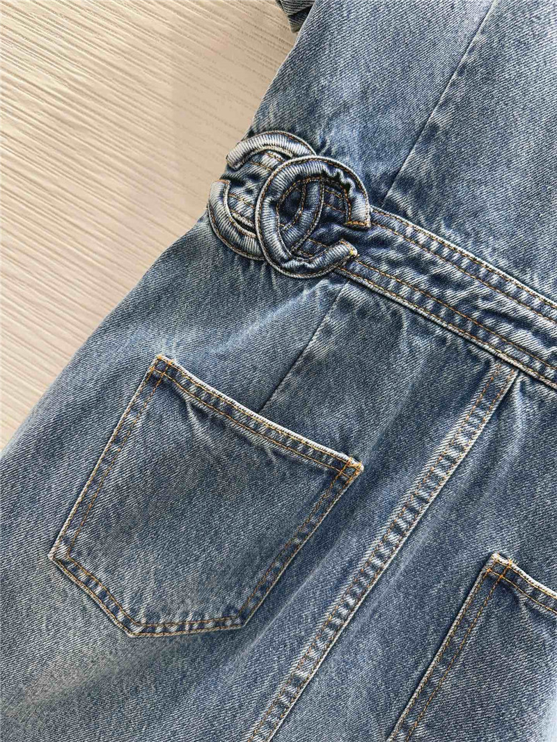 Ch**el tannin yeast washed denim dress replica clothing sites